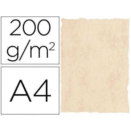 Papel pergamino din a4 200 gr color marmol beige paquete de 25 hojas