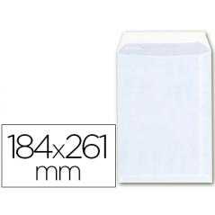 Sobre liderpapel bolsa a-6 offset blanco 100 gr 184x261 mm con tira de silicona caja de 250 unidades