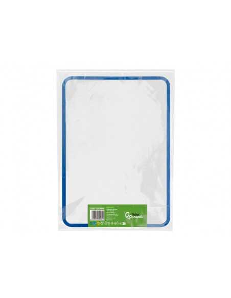 Pizarra blanca liderpapel 30x42 cm magnetica doble cara lisa con rotulador iman y borrador