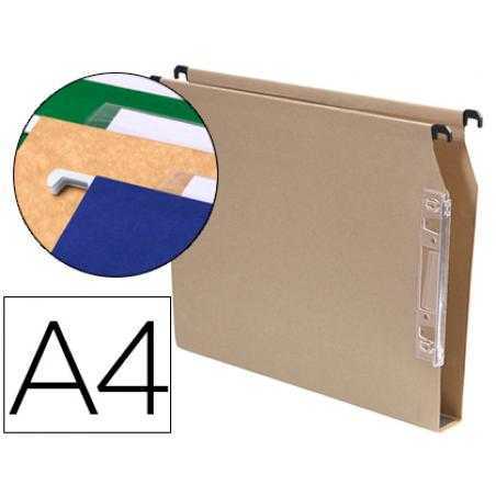 Carpeta colgante fade din a4 visor lateral 250x330x30 mm kraft