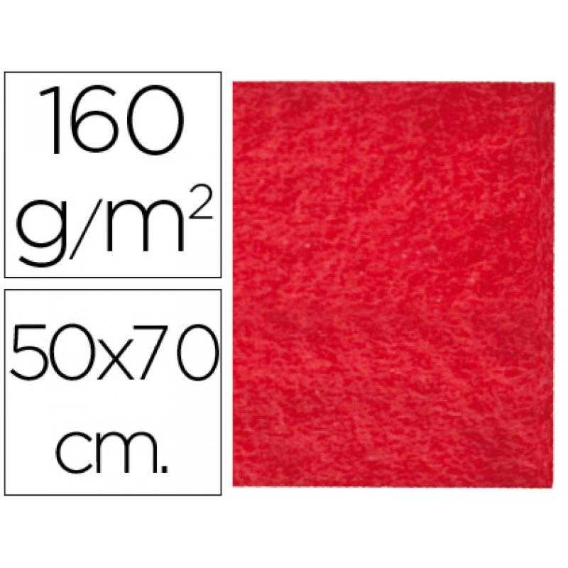 Fieltro liderpapel 50x70cm rojo 160g/m2