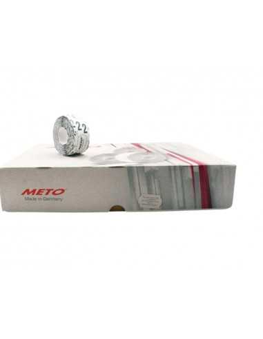 Etiquetas meto onduladas 32x19 mm adh. 4 blanca rollo de 1000 unidades