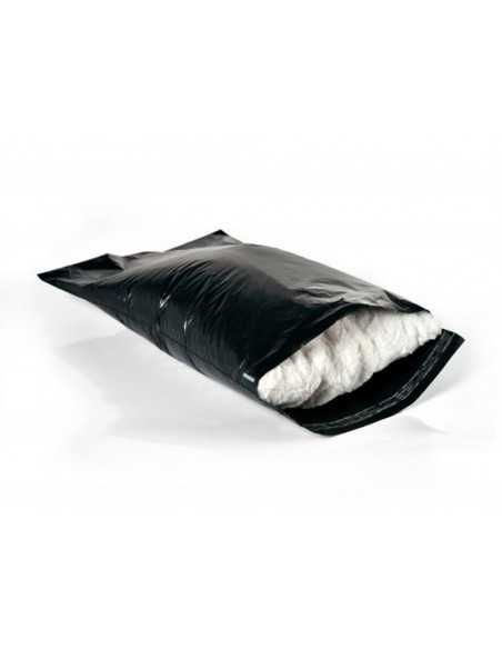 Sobre q-connect de plastico bolsa para envios 100% recicladas con autocierre color negro 400x600 mm
