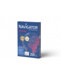 Papel fotocopiadora navigator bold design din a4 200 gr papel multiuso ink-jet y laser paquete de 150 hojas