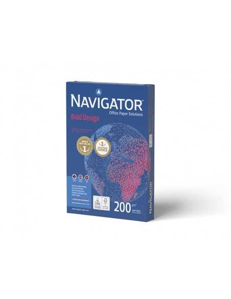 Papel fotocopiadora navigator bold design din a4 200 gr papel multiuso ink-jet y laser paquete de 150 hojas