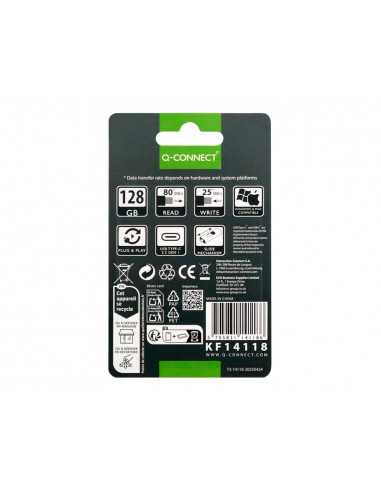 Memoria usb q-connect flash drive 128 gb 3.2 tipo c