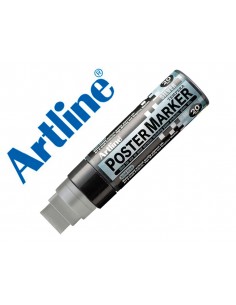 Rotulador artline poster marker epp-20 punta rectangular 20 mm color plata