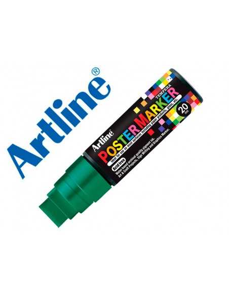 Rotulador artline poster marker epp-20 punta rectangular 20 mm color verde