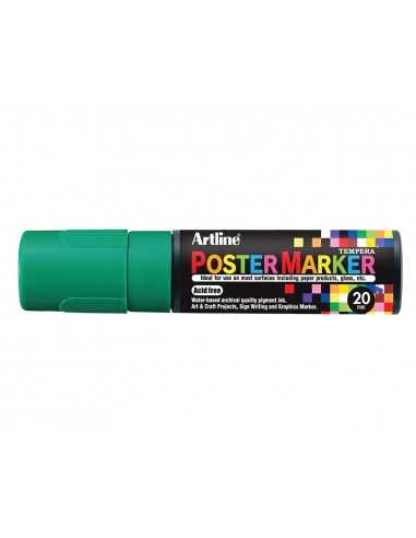 Rotulador artline poster marker epp-20 punta rectangular 20 mm color verde