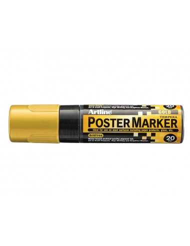 Rotulador artline poster marker epp-20 punta rectangular 20 mm color oro