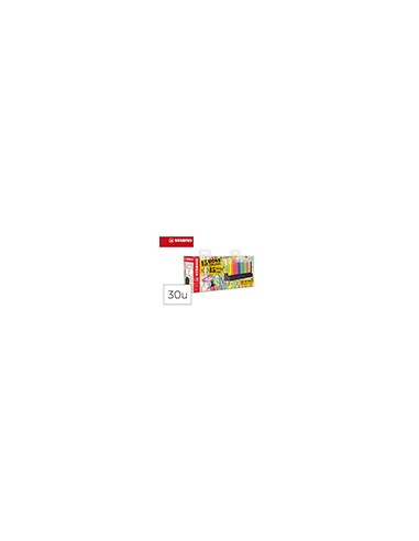 Rotulador stabilo fluorescente set de mesa 15 unidades boss 70 + 15 unidades swing cool colores surtidos