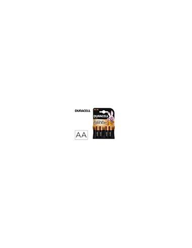 Pila duracell alcalina plus aa power boost blister de 4 ud