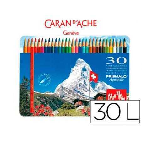 Lápices de colores prismalo acuarelables caja metálica de 30 colores surtidos