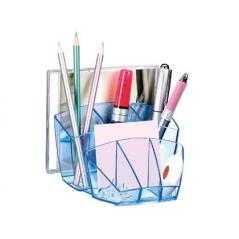 Organizador sobremesa cep confor ice blue plastico transparente celeste