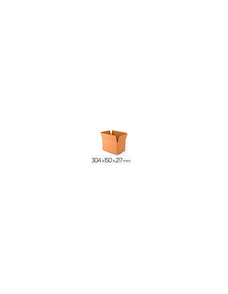 Caja para embalar q-connect americana ultra resistente carton reciclado canal doble 7mm color kraft 304x150x217 mm Caja para embalar q-connect americana ultra resistente carton reciclado canal doble 7mm color kraft 304x150x217 mm