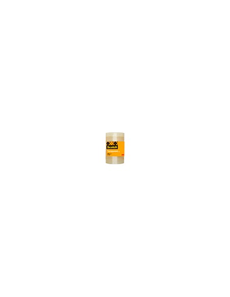 Cinta adhesiva scotch transparente 66 mt x 19 mm pack de 8 unidades