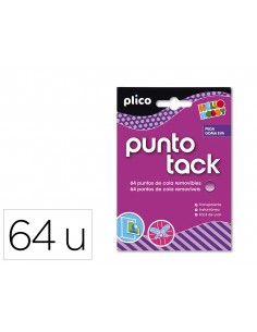 Sujetacosa masilla punto tack de cola removible blister de 64 unidades