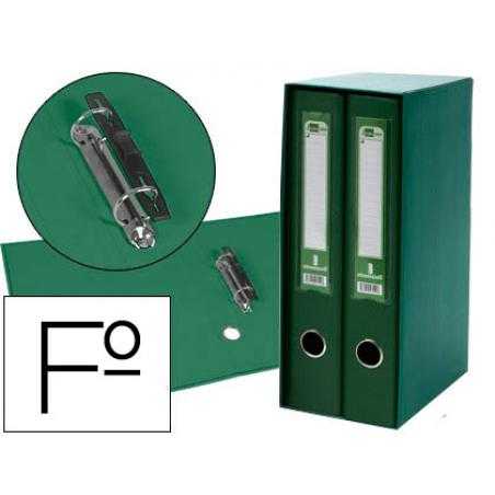 Modulo liderpapel 2 archivadores folio 2 anillas mecanismo de palanca 75mm verde