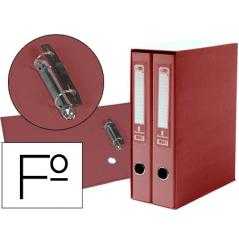 Modulo liderpapel 2 archivadores folio 2 anillas mecanismo de palanca 75mm rojo