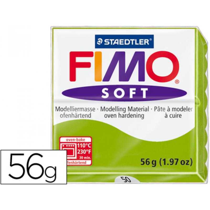 Pasta staedtler fimo soft 56 gr color verde manzana