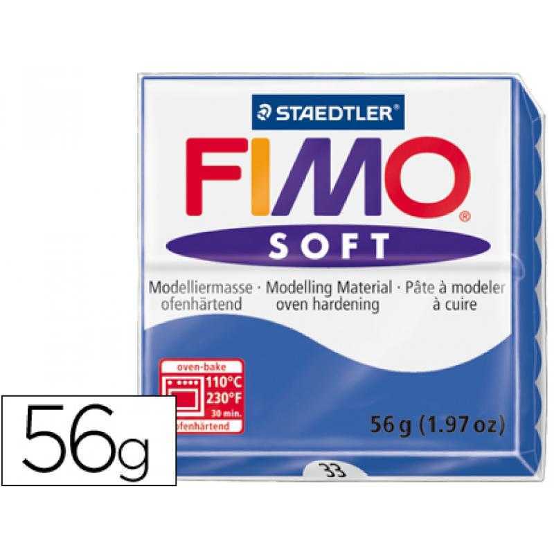Pasta staedtler fimo soft 56 gr color azul brillante