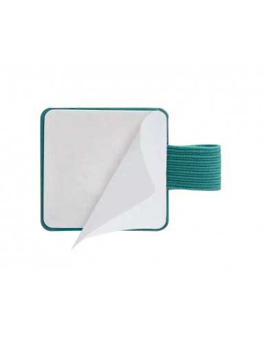 Portaboligrafo autoadhesivo antartik para cuaderno note con elastico hasta 15 mm grosor 80 mm verde aguamarina