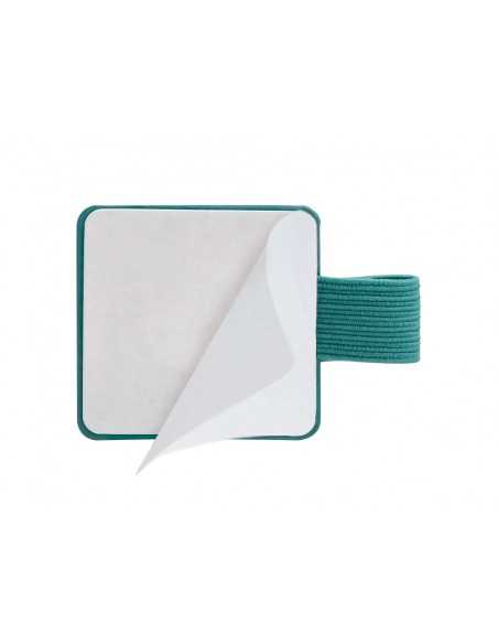 Portaboligrafo autoadhesivo antartik para cuaderno note con elastico hasta 15 mm grosor 80 mm verde aguamarina