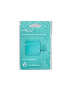 Portaboligrafo autoadhesivo antartik para cuaderno note con elastico hasta 15 mm grosor 80 mm turquesa 40x40