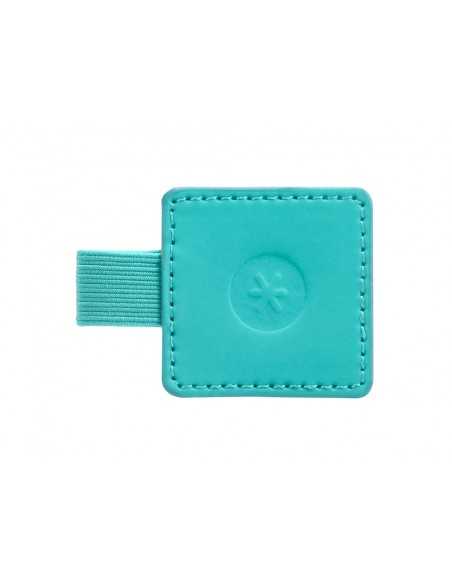 Portaboligrafo autoadhesivo antartik para cuaderno note con elastico hasta 15 mm grosor 80 mm turquesa 40x40