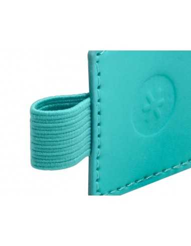 Portaboligrafo autoadhesivo antartik para cuaderno note con elastico hasta 15 mm grosor 80 mm turquesa 40x40