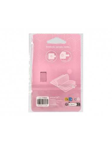 Portaboligrafo autoadhesivo antartik para cuaderno note con elastico hasta 15 mm grosor 80 mm rosa 40x40 mm