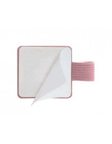 Portaboligrafo autoadhesivo antartik para cuaderno note con elastico hasta 15 mm grosor 80 mm rosa 40x40 mm