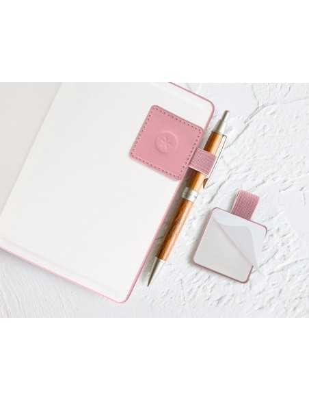 Portaboligrafo autoadhesivo antartik para cuaderno note con elastico hasta 15 mm grosor 80 mm rosa 40x40 mm Portaboligrafo autoadhesivo antartik para cuaderno note con elastico hasta 15 mm grosor 80 mm rosa 40x40 mm