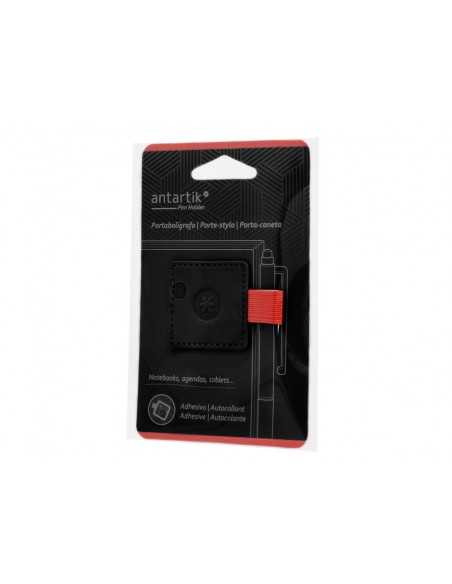 Portaboligrafo autoadhesivo antartik para cuaderno note con elastico hasta 15 mm grosor 80 mm negro y rojo Portaboligrafo autoadhesivo antartik para cuaderno note con elastico hasta 15 mm grosor 80 mm negro y rojo