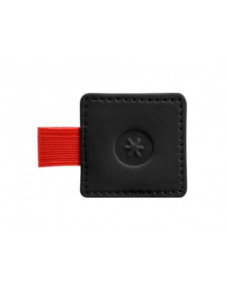 Portaboligrafo autoadhesivo antartik para cuaderno note con elastico hasta 15 mm grosor 80 mm negro y rojo Portaboligrafo autoadhesivo antartik para cuaderno note con elastico hasta 15 mm grosor 80 mm negro y rojo