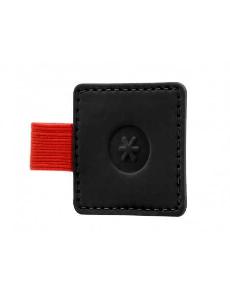 Portaboligrafo autoadhesivo antartik para cuaderno note con elastico hasta 15 mm grosor 80 mm negro y rojo Portaboligrafo autoadhesivo antartik para cuaderno note con elastico hasta 15 mm grosor 80 mm negro y rojo