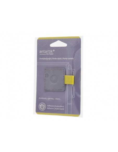 Portaboligrafo autoadhesivo antartik para cuaderno note con elastico hasta 15 mm grosor 80 mm morado y amarillo Portaboligrafo autoadhesivo antartik para cuaderno note con elastico hasta 15 mm grosor 80 mm morado y amarillo