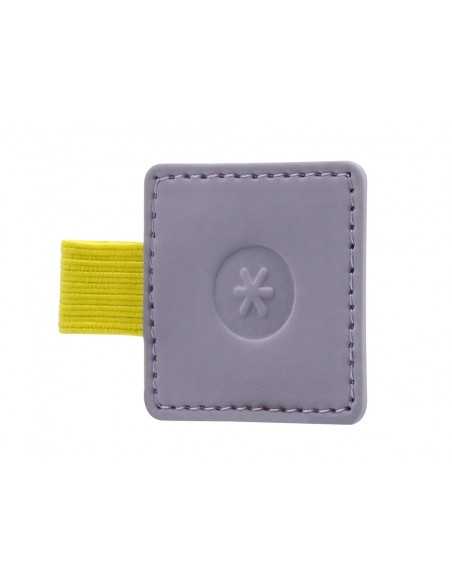 Portaboligrafo autoadhesivo antartik para cuaderno note con elastico hasta 15 mm grosor 80 mm morado y amarillo Portaboligrafo autoadhesivo antartik para cuaderno note con elastico hasta 15 mm grosor 80 mm morado y amarillo