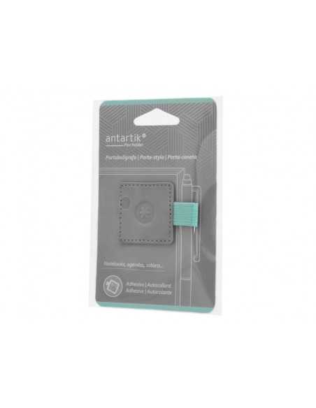 Portaboligrafo autoadhesivo antartik para cuaderno note con elastico hasta 15 mm grosor 80 mm gris y turquesa Portaboligrafo autoadhesivo antartik para cuaderno note con elastico hasta 15 mm grosor 80 mm gris y turquesa