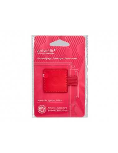 Portaboligrafo autoadhesivo antartik para cuaderno note con elastico hasta 15 mm grosor 80 mm fucsia 40x40 mm