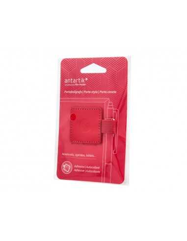 Portaboligrafo autoadhesivo antartik para cuaderno note con elastico hasta 15 mm grosor 80 mm fucsia 40x40 mm