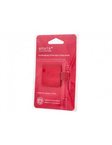 Portaboligrafo autoadhesivo antartik para cuaderno note con elastico hasta 15 mm grosor 80 mm fucsia 40x40 mm