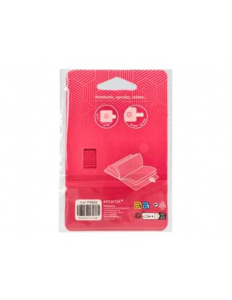 Portaboligrafo autoadhesivo antartik para cuaderno note con elastico hasta 15 mm grosor 80 mm fucsia 40x40 mm
