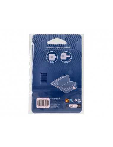 Portaboligrafo autoadhesivo antartik para cuaderno note con elastico hasta 15 mm grosor 80 mm azul marino