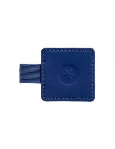 Portaboligrafo autoadhesivo antartik para cuaderno note con elastico hasta 15 mm grosor 80 mm azul marino
