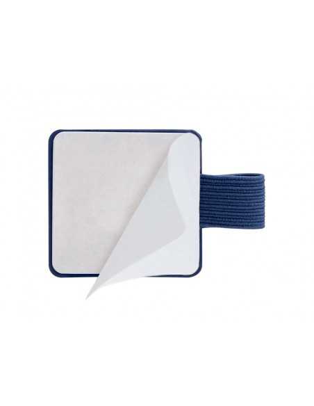 Portaboligrafo autoadhesivo antartik para cuaderno note con elastico hasta 15 mm grosor 80 mm azul marino
