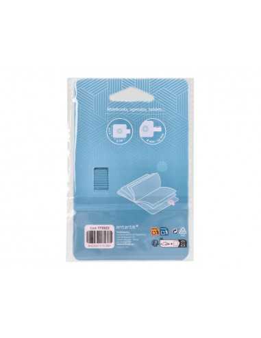 Portaboligrafo autoadhesivo antartik para cuaderno note con elastico hasta 15 mm grosor 80 mm azul claro 40x40