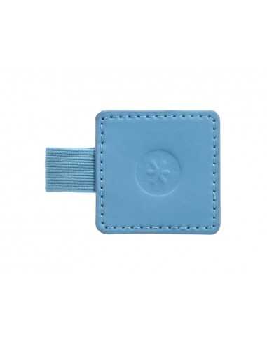 Portaboligrafo autoadhesivo antartik para cuaderno note con elastico hasta 15 mm grosor 80 mm azul claro 40x40