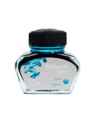 Tinta estilografica pelikan 4001 turquesa bote 30 ml