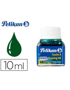 Tinta china pelikan verde oscuro bote de 10 ml